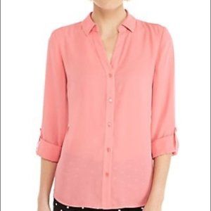 The Limited Coral Button-Up Blouse - Size Small